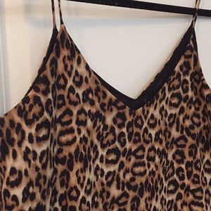 Forever 21 leopard print shift dress size M